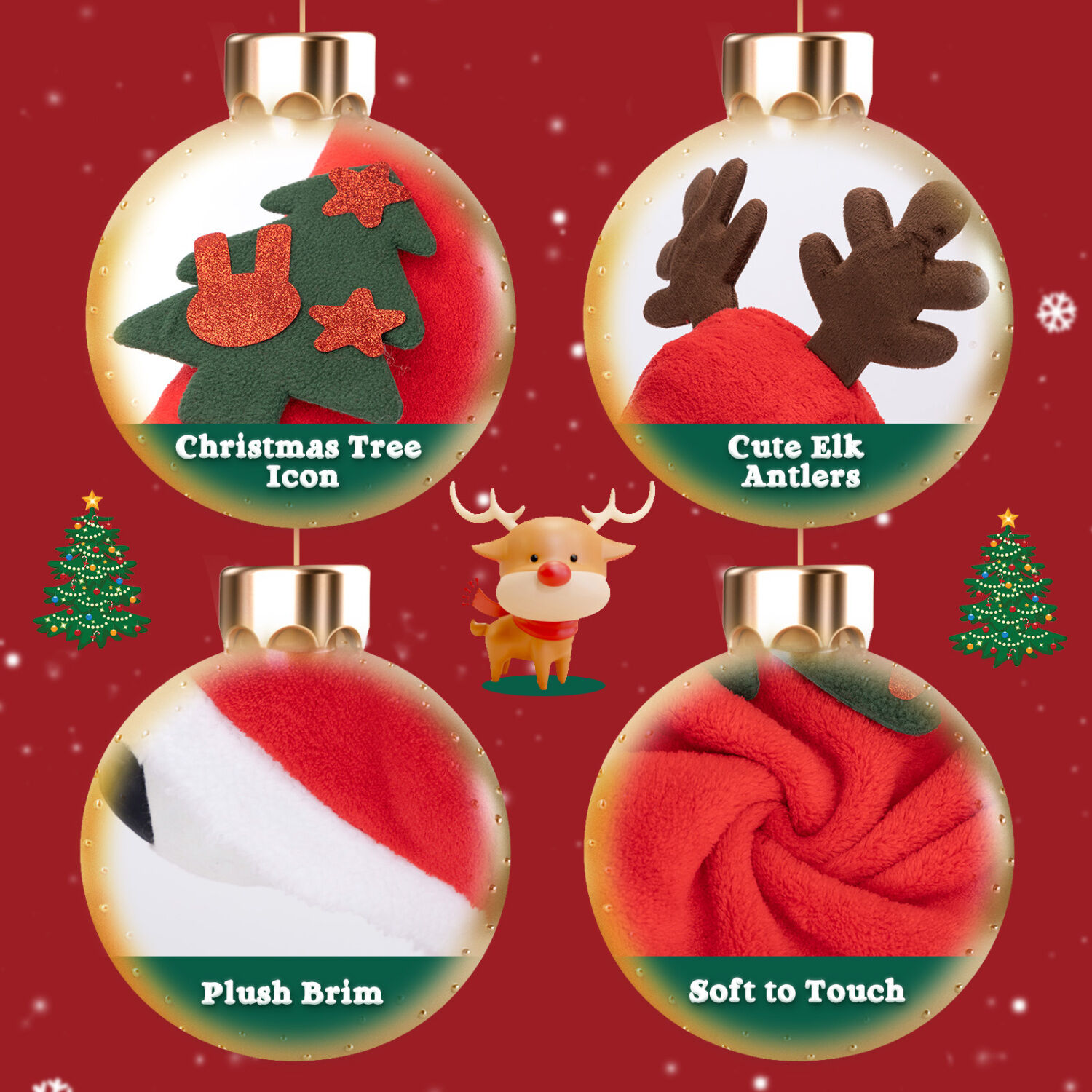 Nobleza - Ropa Navide&ntilde;a para Perro, Chaqueta con Capucha para Perro, Sudadera con Capucha, Invierno C&aacute;lido Oto&ntilde;o Invierno Mascota Reno Ropa de Algod&oacute;n, Abrigo Traje de Fiesta de Disfraces de Navidad, , large Imagen numero 3