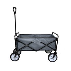 MonsterShop Carretilla Plegable Gris con Funda Impermeable