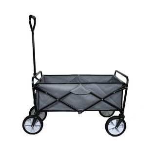 MonsterShop Carretilla Plegable Gris con Funda Impermeable