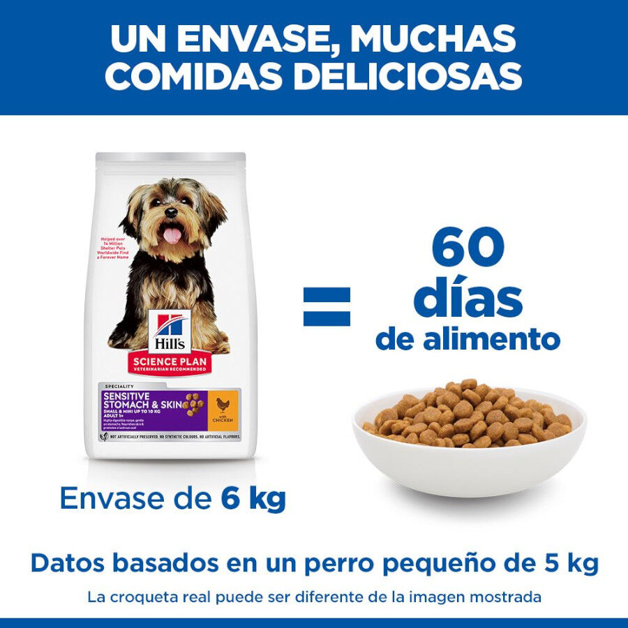 1.5 kg Hill's Science Plan Sensitive Stomach y Skin Small y Mini Pollo pienso para perros, , large Imagen numero 6