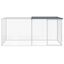 vidaXL Gallinero con techo acero galvanizado antracita 203x98x90 cm, , large indicador imagen numero 2