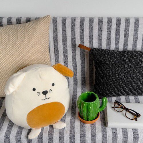 Coj&iacute;n Woof! en forma de perro color blanco, , large Imagen numero 2