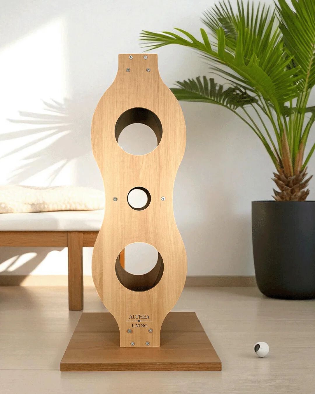 Althea Living - Torre Rascadora Oc&eacute;ano, madera y cart&oacute;n corrugado, , large Imagen numero 2