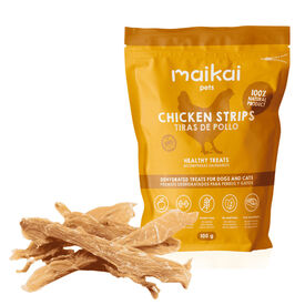MAIKAI Tiras de Pollo Deshidratadas - Chuches para Perros - BARF