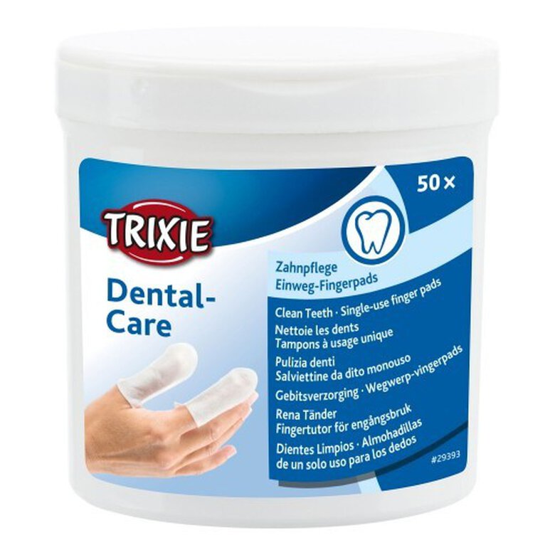 Almohadillas dentales para perros y gatos Trixie Dental Care Dientes Limpios, , large image number null