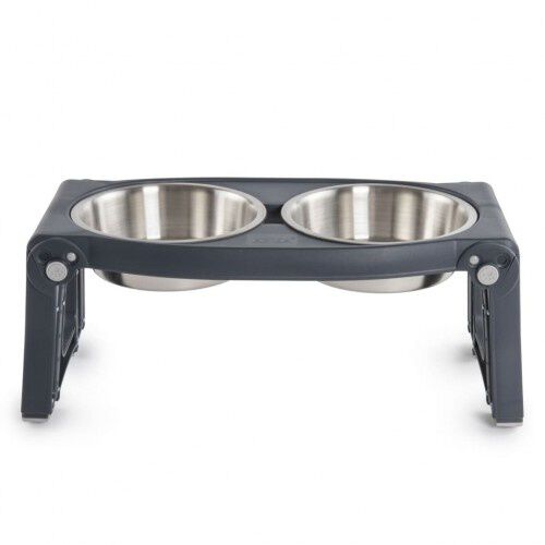 Dexas Comedero Elevado Gris para perros, , large Imagen numero 3