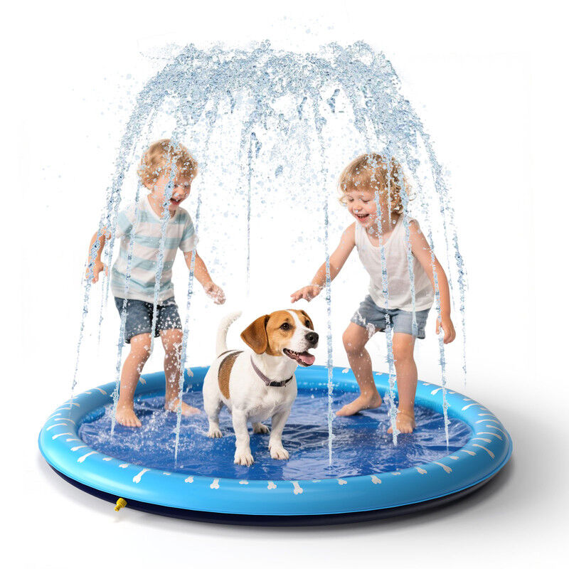 Nobleza Tapete de Agua para Perros &ndash; Splash Pad Antideslizante, PVC de 0.55 mm, F&aacute;cil Plegable &ndash; Ideal para Jard&iacute;n y Exterior &ndash; Di&aacute;metro: 1 m (Azul), , large Imagen numero 8