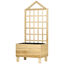 Outsunny Jardinera con Enrejado Madera Natural, , large indicador imagen numero 1