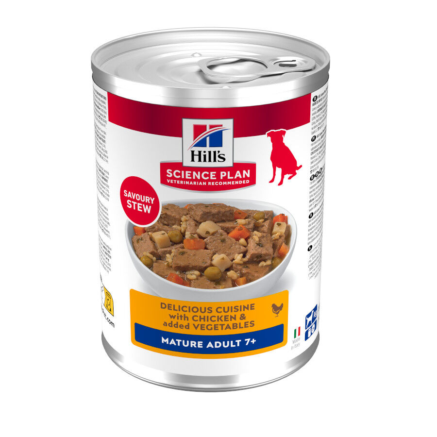 363 g Hill's Science Plan Mature Estofado con pollo y verduras lata para perros, , large Imagen numero 1