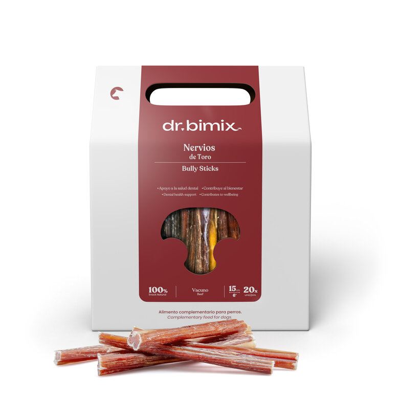 dr.bimix Nervio de Toro 15 cm para Perros | Snack Natural de Larga Duración