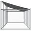 vidaXL Jaula de perros techo y puerta acero galvanizado gris 2x2x2 m, , large indicador imagen numero 12