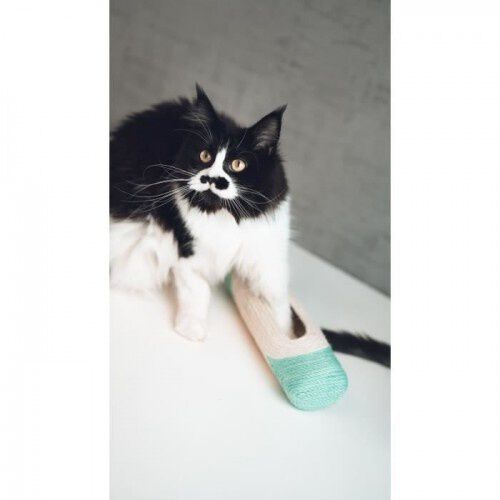 AIME poste rascador XXL con 3 bolas y campana de juguete verde menta para gatos, , large Imagen numero 5