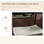 PawHut Transportín Mochila para Perros y Gatos Bolsa de Transporte para Mascotas Plegable con Cojín Suave y 2 Correas del Hombro para Coche Avión Viaje 60x41x41 cm Marrón, , large indicador imagen numero 15