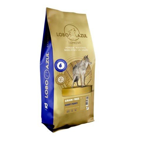 Lobo azul pienso grain free sabor pollo para cachorros grandes y gigantes