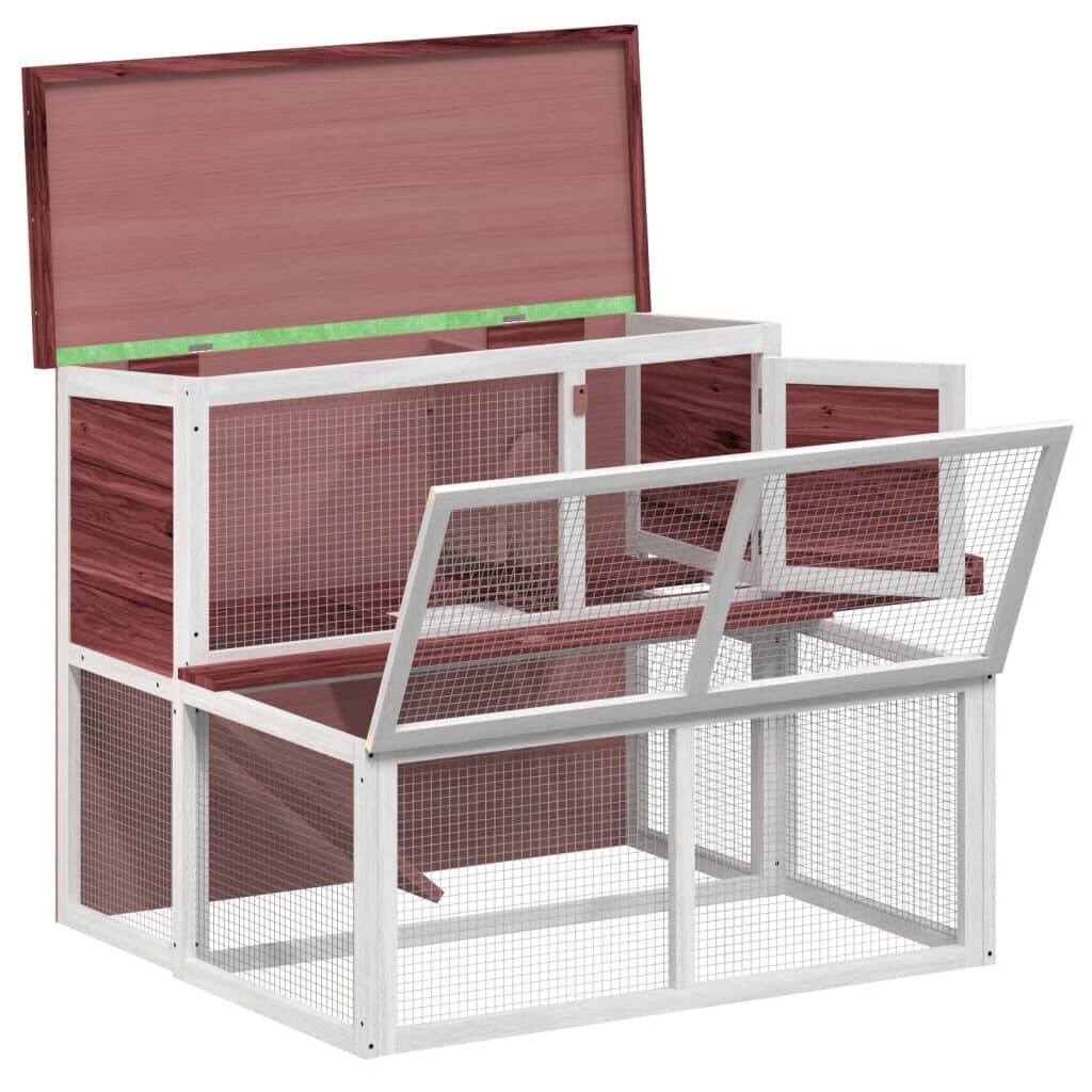 VidaXL Conejera de madera maciza de pino mocha thumbnail