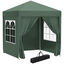 Outsunny Carpa Plegable Gazebo 2x2 m Cenador de Jardín con 4 Paredes Laterales Tela Oxford 2 Puertas 2 Ventanas y Bolsa de Transporte Impermeable para Exterior Terraza Camping Fiestas Verde, , large indicador imagen numero 1