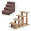 PawHut Escalera para Mascotas Marrón, , large indicador imagen numero 3