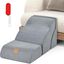 COSTWAY Rampa para Perros de Espuma de 3 Niveles, 97 cm Escalera para Mascotas Extraíble y Lavable, Peldaños para Mascotas con Fundo Antideslizante, 2 Rampas para Subir Mascotas, , large indicador imagen numero 1