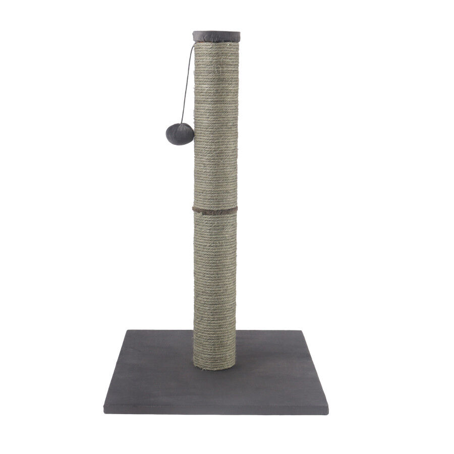 Leeby Gaston rascador de sisal gris con juguete para gatos