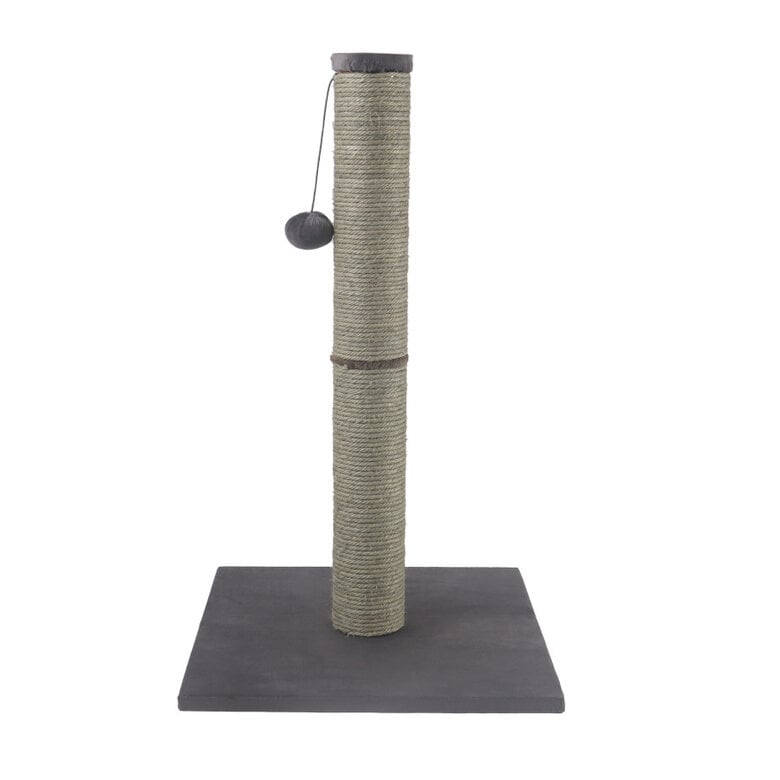 Leeby Gaston rascador de sisal gris con juguete para gatos