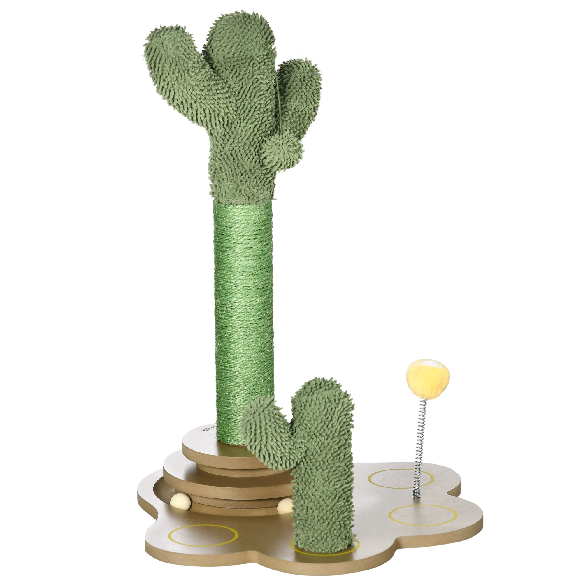 PawHut &Aacute;rbol Rascador para Gatos Peque&ntilde;os con Postes de Cactus verde, , large Imagen numero 1