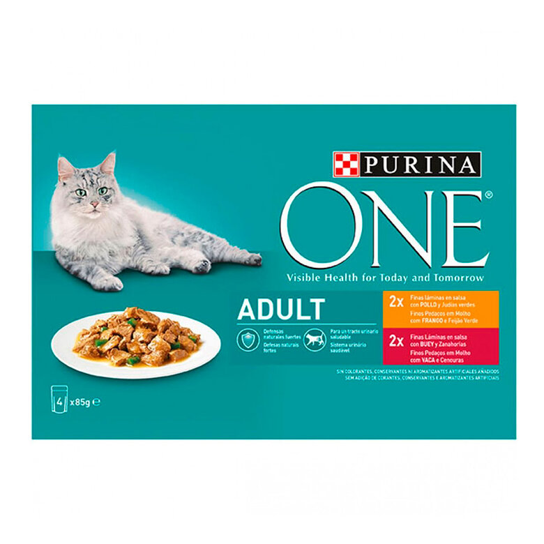 Purina One Adult Sobre en salsa para gatos - Pack 4 , , large image number null