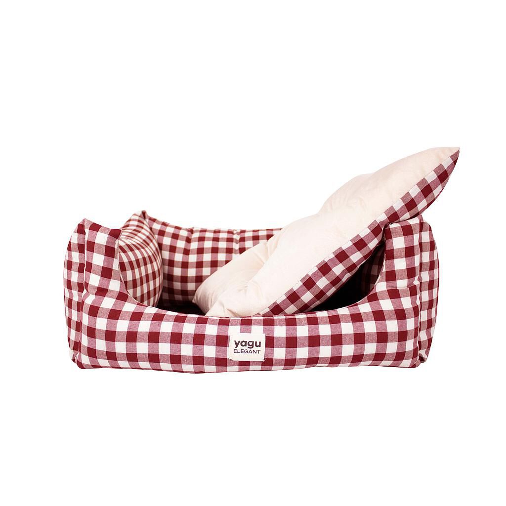 YAGU CUNA CONFORT VICHY ROJO T 4 74 x 59 x 20 CM Tiendanimal