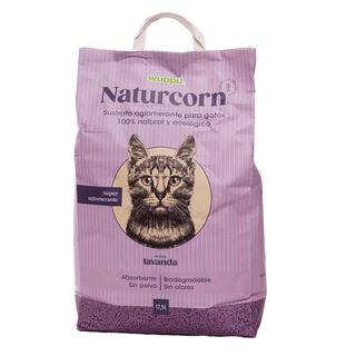 Wuapu naturcorn arena natural de maiz olor a lavanda para gatos