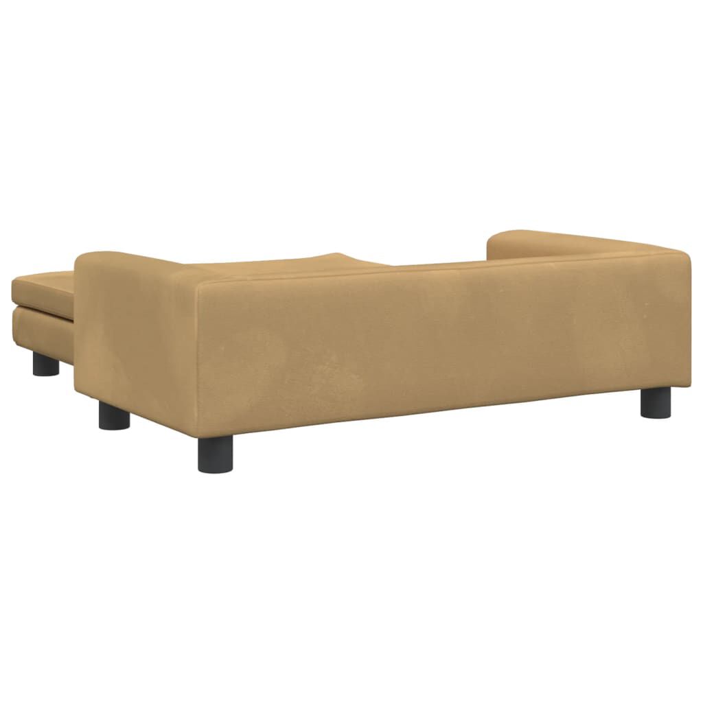 vidaXL Cama para perros con extensi&oacute;n terciopelo marr&oacute;n 100x50x30 cm, , large Imagen numero 4