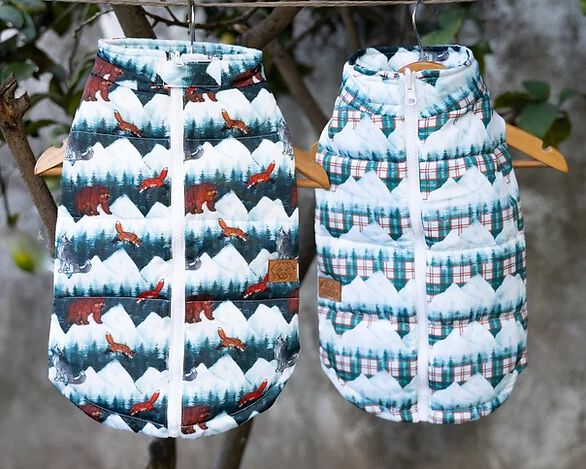 Pets &amp; Props Abrigo Reversible Fox Plaid para perros thumbnail