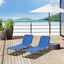 Outsunny Conjunto de 2 Tumbonas Plegables Tumbonas de Jardín Reclinables con Respaldo Ajustable en 5 Niveles Carga 120 kg para Terraza Piscina 188x56x28 cm Azul, , large indicador imagen numero 2