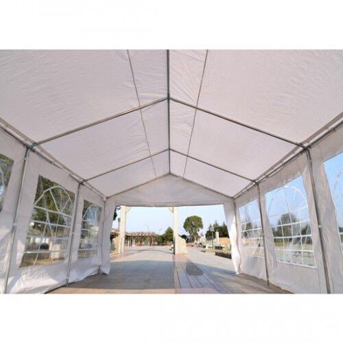 Pergola Outsunny para cochera color Blanco thumbnail