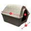 Arquivet ecoline caseta de plástico reciclado gris para perros, , large indicador imagen numero 4