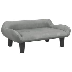 VidaXL Cama terciopelo gris claro para perros