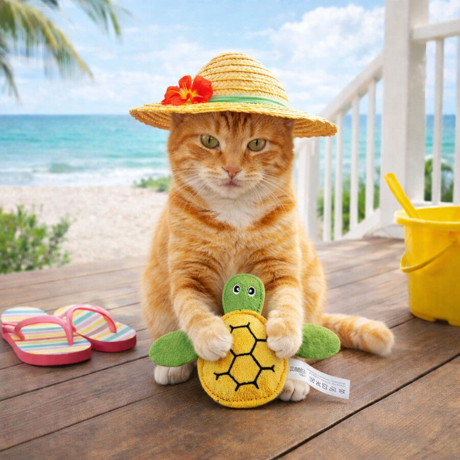 Summer Vibes Tortuga Peluche para gatos, , large Imagen numero 1
