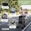 Carrito para perros Plegable Mobiclinic Ruedas con freno y 360º 3 accesos Con toldo Cesta almacenaje y portavasos Gris, , large indicador imagen numero 3
