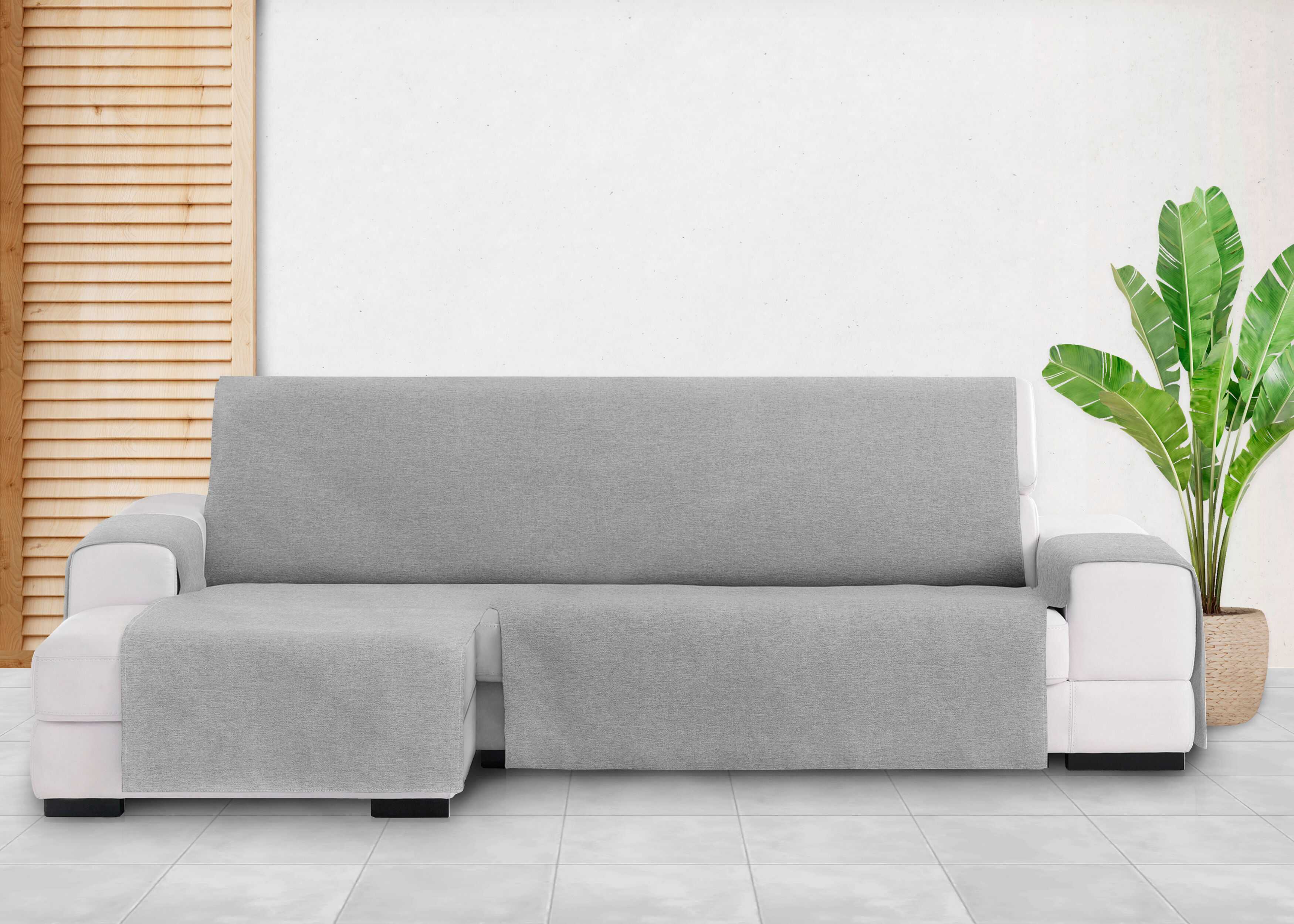 Vipalia Protector Cubre Sof&aacute; Chaise Izquierdo 290 Color Gris Modelo Brisa, , large Imagen numero 3