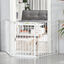 PawHut Barrera para Perros Plegable Valla para Mascotas de 3 Paneles con Cierre Inteligente Barrera de Seguridad para Escalera Pasillo 180x74,5 cm Blanco, , large indicador imagen numero 2