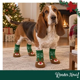 Wonder Christmas Calcetines Reno para perros