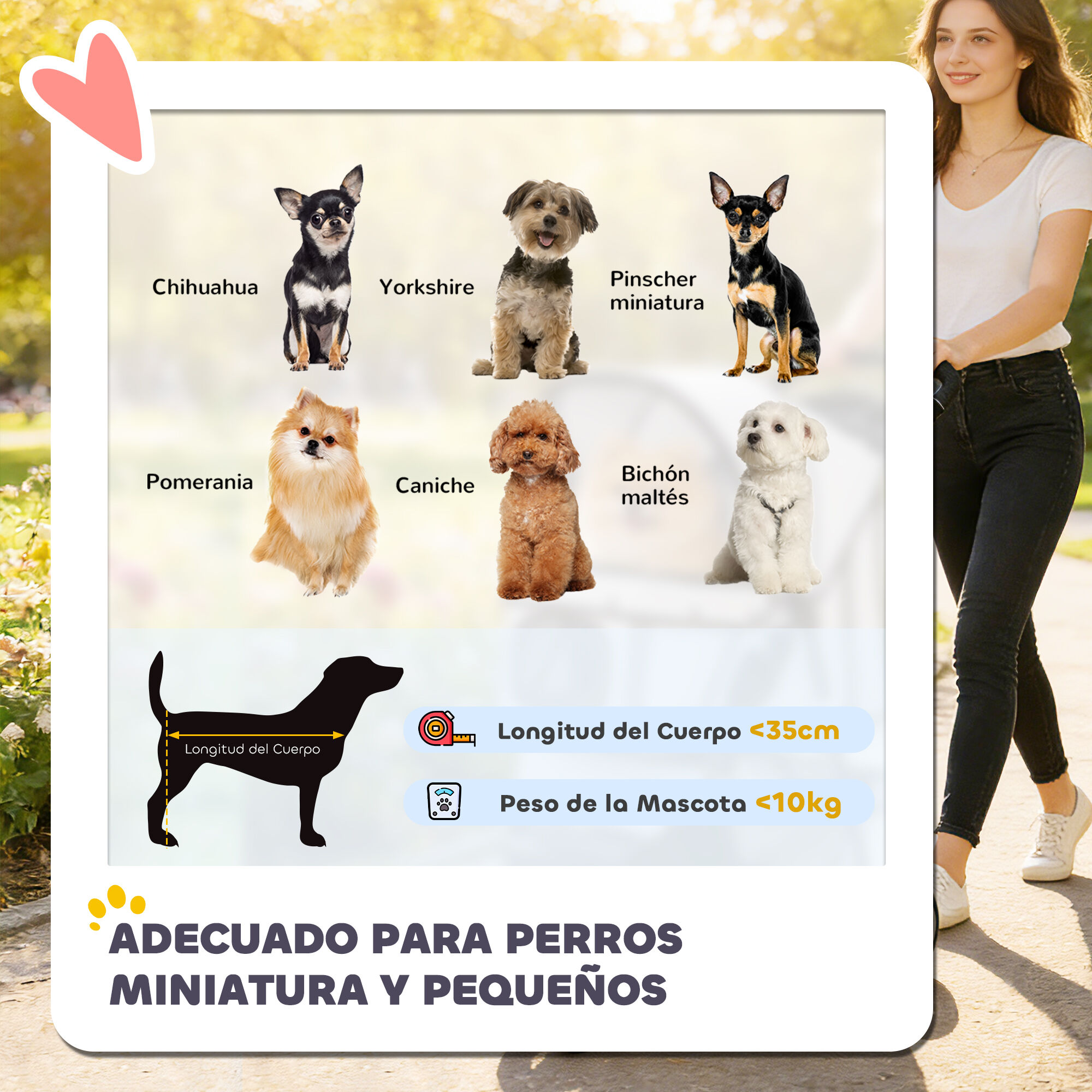 PawHut Carrito para Perro Gris Claro, , large Imagen numero 4