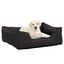 Vidaxl sofá acolchado rectangular con cojín gris oscuro y blanco para perros, , large indicador imagen numero 1