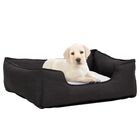Vidaxl sofá acolchado rectangular con cojín gris oscuro y blanco para perros, , large image number null