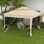 Outsunny Carpa Plegable 325x325x270 cm Cenador de Jardín Gazebo con Doble Techo Paredes Laterales Desmontables y Marco Metálico para Camping Fiestas Crema, , large indicador imagen numero 2