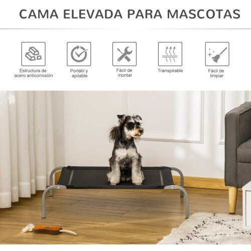 PawHut cama elevada color negro para perros thumbnail