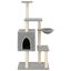 vidaXL Rascador para gatos con postes de sisal gris claro 131 cm, , large indicador imagen numero 3