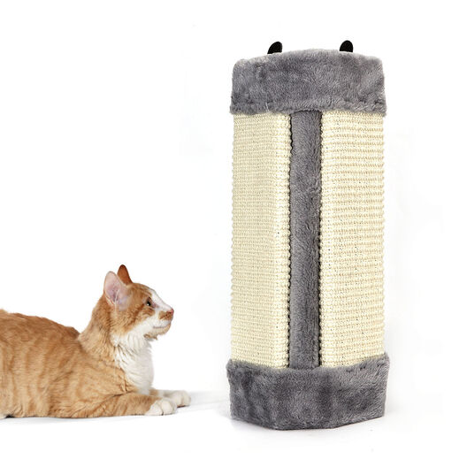 VCEPJH Paquete de 2 rascadores de esquina para gatos, de sisal natural,  para montar en la pared, almohadillas de arañazos para gatos de interior