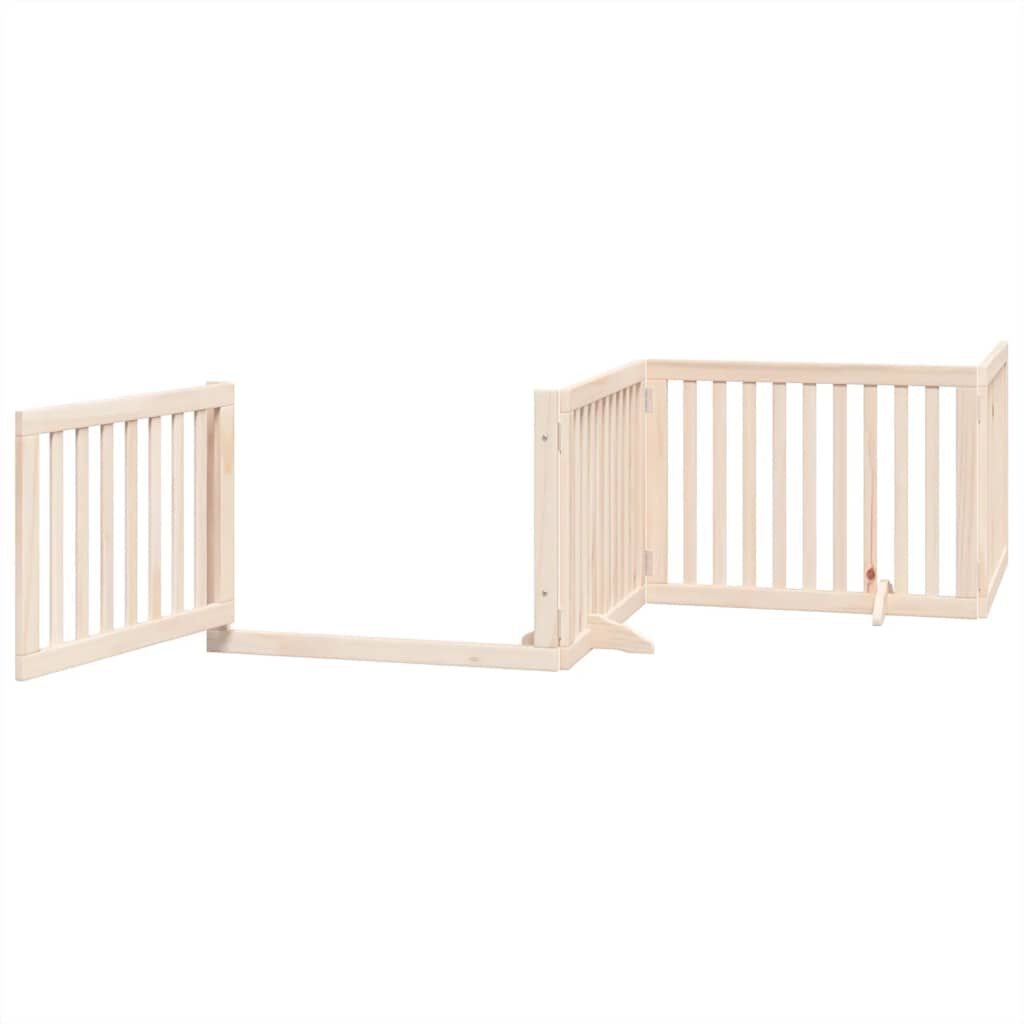 vidaXL Puerta para perros plegable 12 paneles madera de &aacute;lamo 600 cm, , large Imagen numero 20