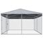 vidaXL Perrera con toldo protector Plateado para mascotas, , large indicador imagen numero 5