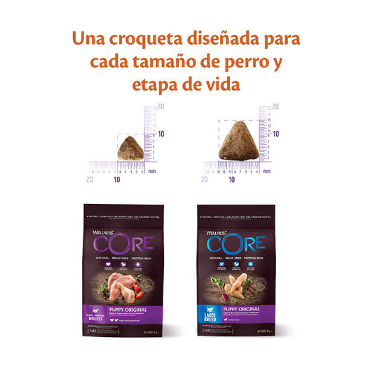 Wellness Core Puppy Small/Medium Pollo y Pavo pienso para perros, , large image number null