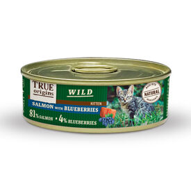 True Origins Wild Kitten Salmón y Arándanos lata para gatitos